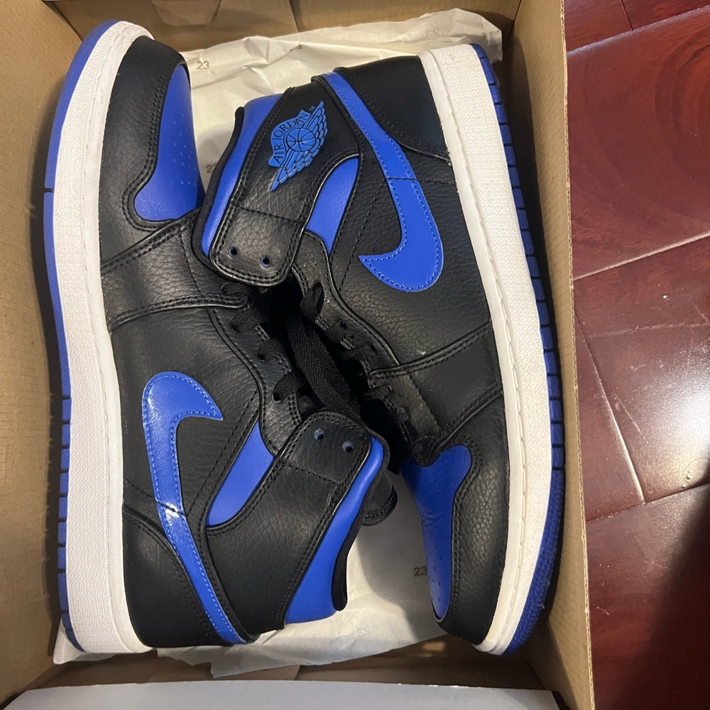 Nike Air Jordan 1 Mid Black/Hyper Royal-White